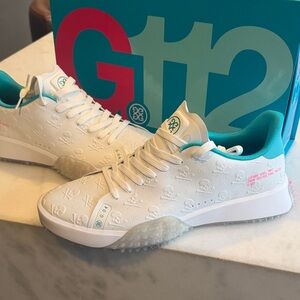 Men’s G/FORE White and Teal Athletic Golf Shoes
